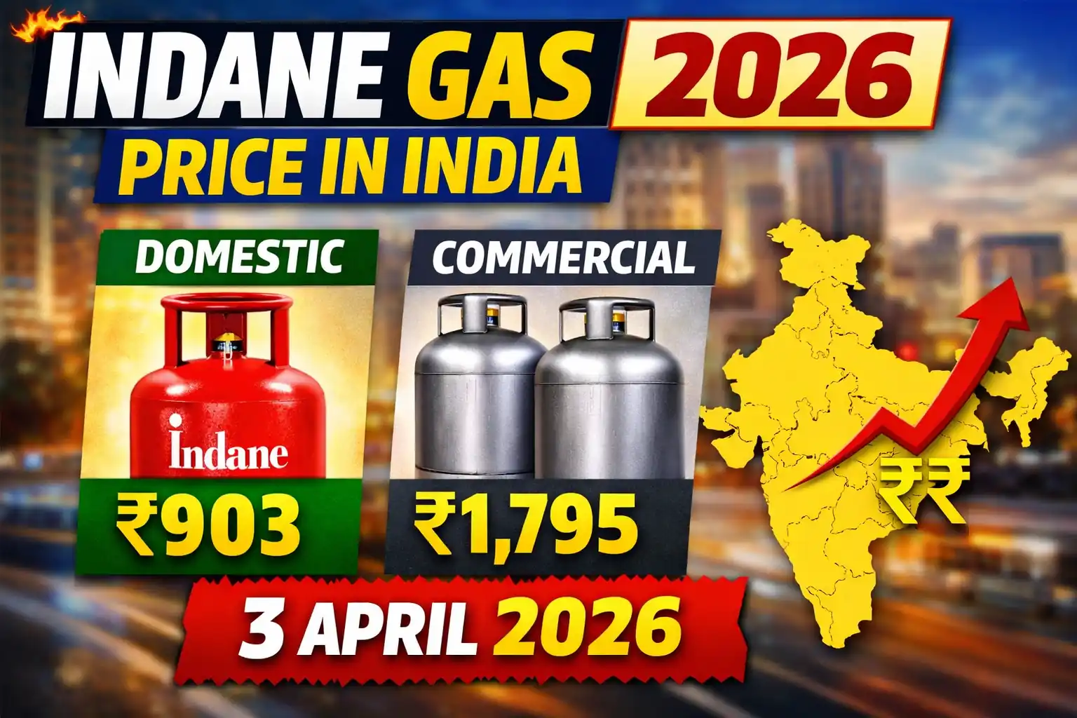 Indane Gas Price 2026 Domestic and Commercial LPG Rates India