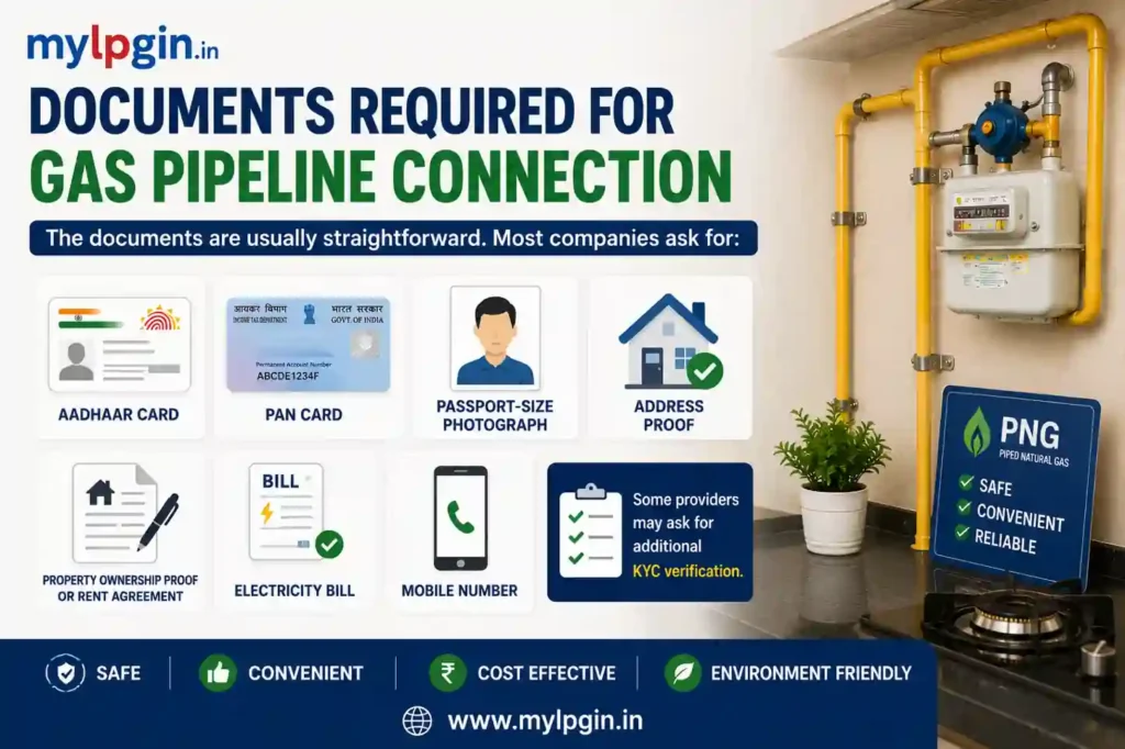 Documents required for PNG gas connection India