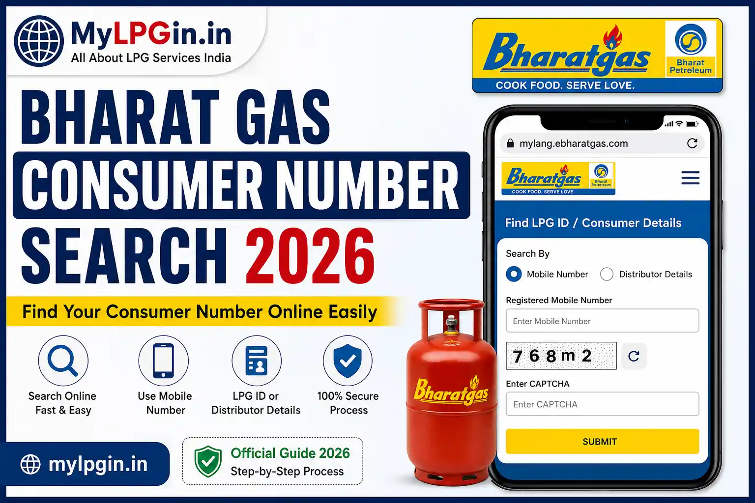 Bharat Gas Consumer Number Search 2026 – Find Consumer Number Online by Mobile Number